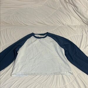 Roolee White Baseball long sleeve-Tee